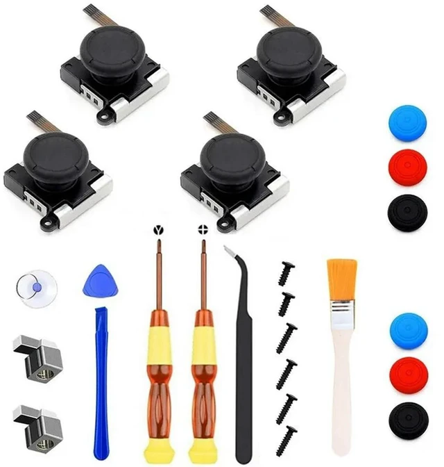 Main image of 25PCS Set 3D Analog Joystick+Screwdriver+Joystick Cap For NS Switch Lite Joycon Controller Repair Accessories