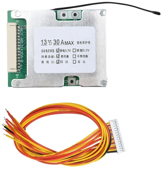 Main image of 13S 48V 30A Li-ion Protection Board BMS Same Port With Equalization For E-bike Circuit Protection Module