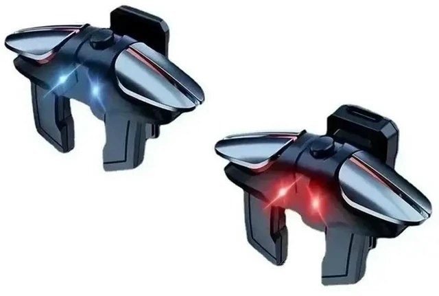 Main image of Mobile Phone Alloy 6 Finger Pulse Auto Fire Game Trigger For PUBG Aim L1R1 Key Button For IOS Android Gaming Accessories