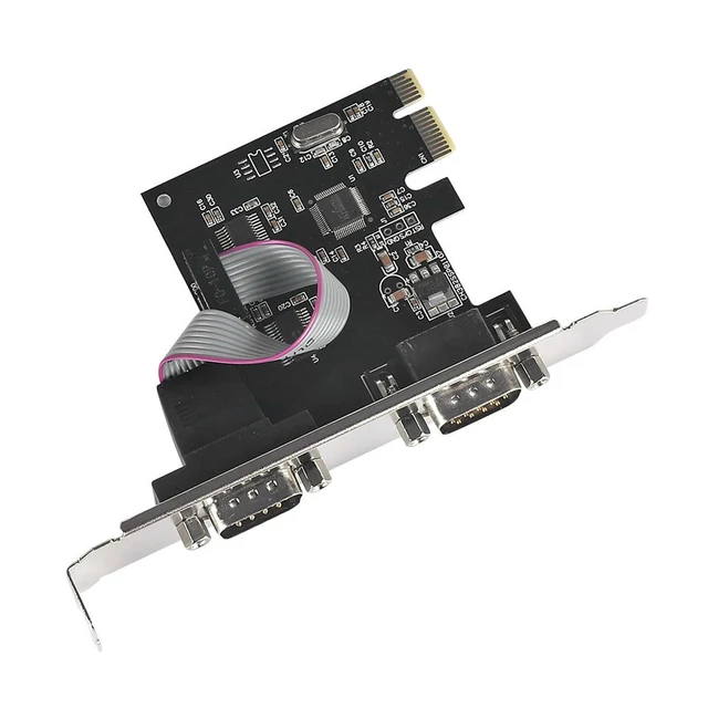 Alt view image 3 of 3 - PCIe Serial Card Replacement PCI-Express to Dual Serial Ports RS232 Interface Expansion Card for Linux