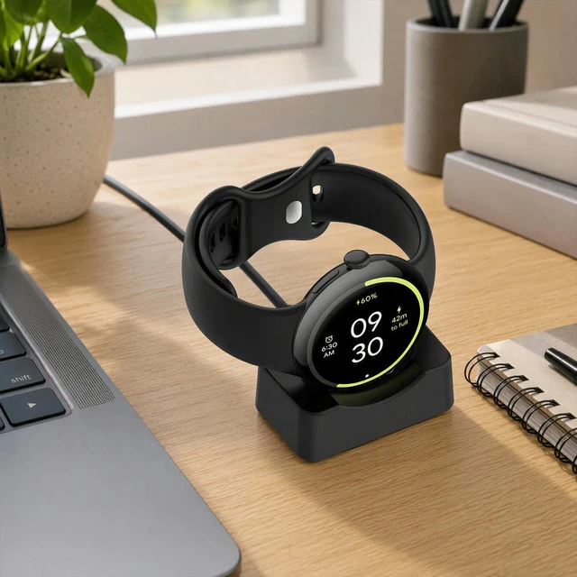 Alt view image 2 of 3 - Charging Dock for Google Pixel Watch 4 Magnetic Connection Type-C Compact watch Charger