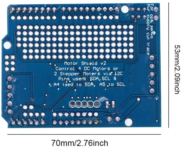 Alt view image 2 of 6 - DC Stepper Motor for SERVO Drive Module Shield V2 DC Stepper Motor Module Board TB6612 for Robot Mega R3