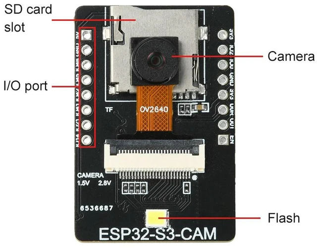 Alt view image 3 of 6 - ESP32 S3 CAM BT Development Board With Visual Recognition Module Paired With OV2640 Camera Type C