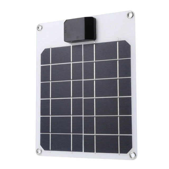 Alt view image 3 of 6 - 20W/25W Outdoor Solar Panels Waterproof 5V USB Monolithic Silicon Built-in Voltage Regulator Chip for Mobile Power Supply Camera