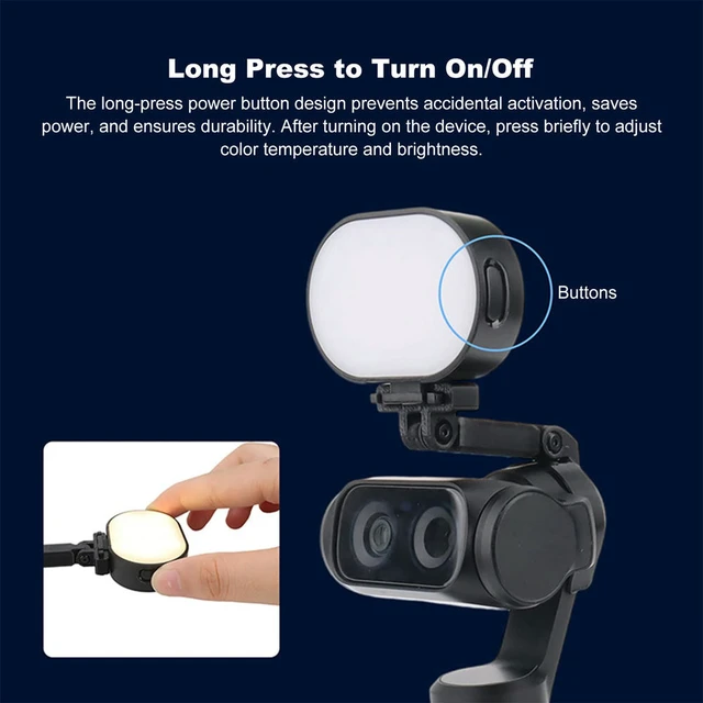 Alt view image 3 of 3 - Mini Magnetic Fill Light for Luna Ultra Foldable Arm 3-Level Brightness 120Min Pocket Design
