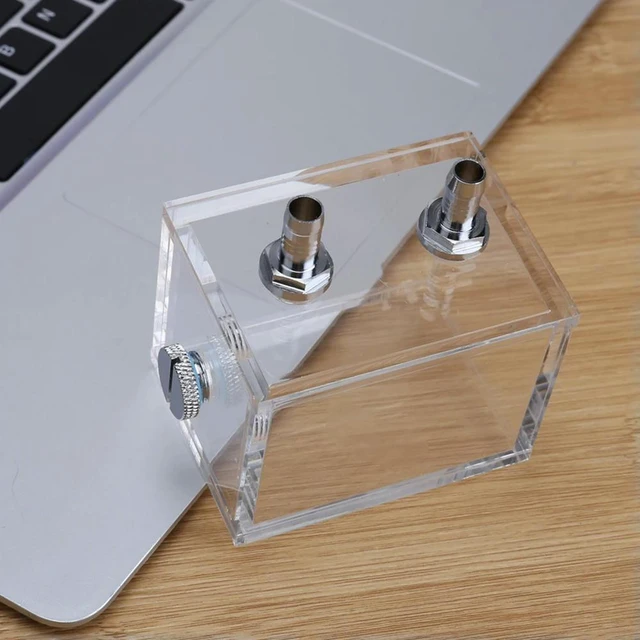 Main image of 200ml Full Transparent Water Cooler G1/4 2 Thread Mini Square Water Tank 5mm Thickness for PC Liquid Cooling System Accessories