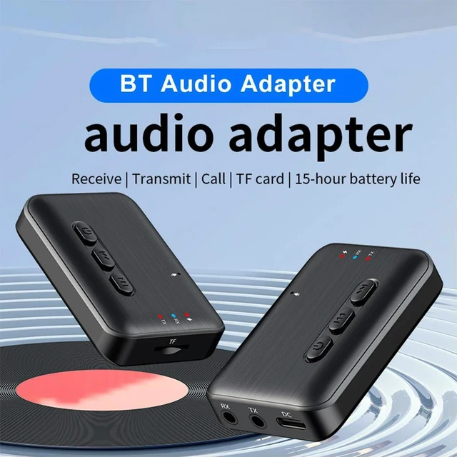Alt view image 2 of 3 - BT 5.3 Audio Transmitter Receiver Support TF Card Audio Adapter Adapter for Home Speakers Wired Headphones