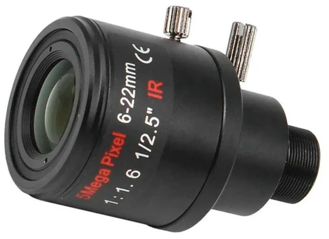 Main image of 6-22Mm 5MP Mount Varifocal Lens F1.6 Manual Zoom Lens High-Definition Network Lens For 5MP Security Cameras Without Fil