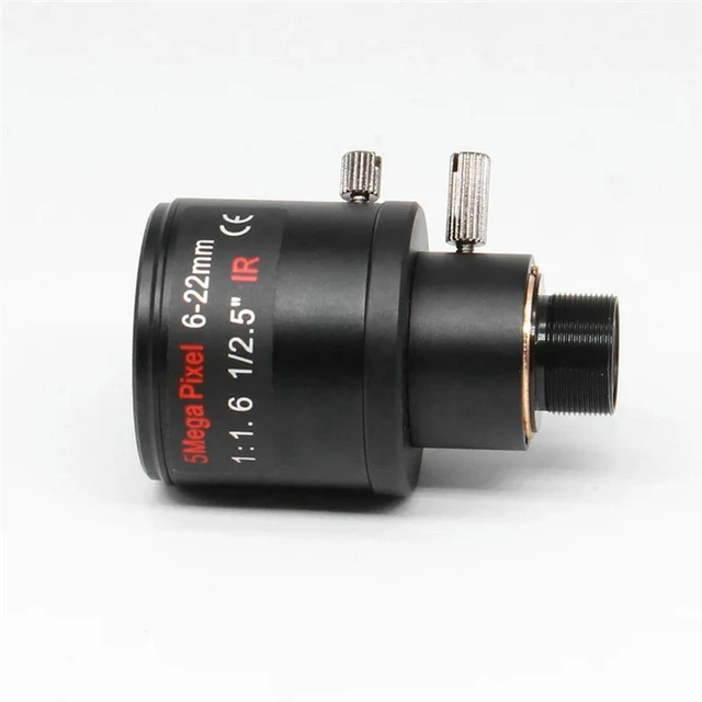Alt view image 3 of 3 - 6-22Mm 5MP Mount Varifocal Lens F1.6 Manual Zoom Lens High-Definition Network Lens For 5MP Security Cameras Without Fil