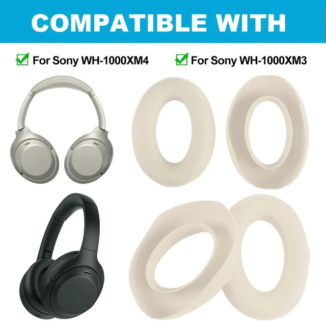 Alt view image 3 of 3 - Silicone Case Cover Ear Pad Case Cover/Ear Cups Cover/Headband Cover Shockproof Headphones Case for WH-1000XM4 WH-1000XM3