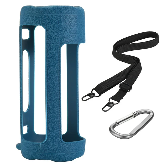Alt view image 3 of 3 - Shockproof Silicone Case with Shoulder Strap and Carabiner Silicone Case Cover Compatible with Grip Speaker