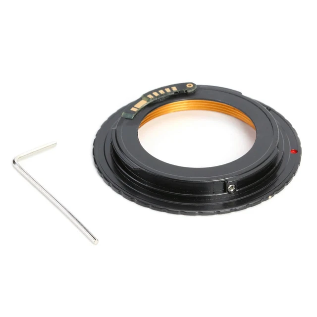Alt view image 2 of 3 - M42 Lens to EOS Electronic Chip 3 AF Confirm Copper Adapter Ring for 5D 6D
