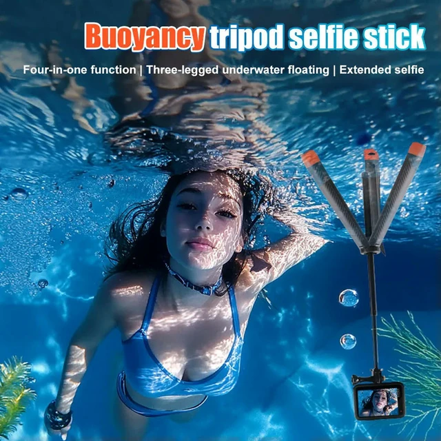 Alt view image 3 of 3 - 4in1 Floating Selfie Stick Tripod Extendable Tripod Stand for GoPro Action Camera