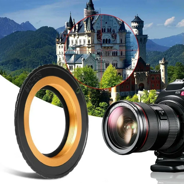 Alt view image 3 of 3 - M42 Lens to EOS Electronic Chip 3 AF Confirm Copper Adapter Ring for 5D 6D