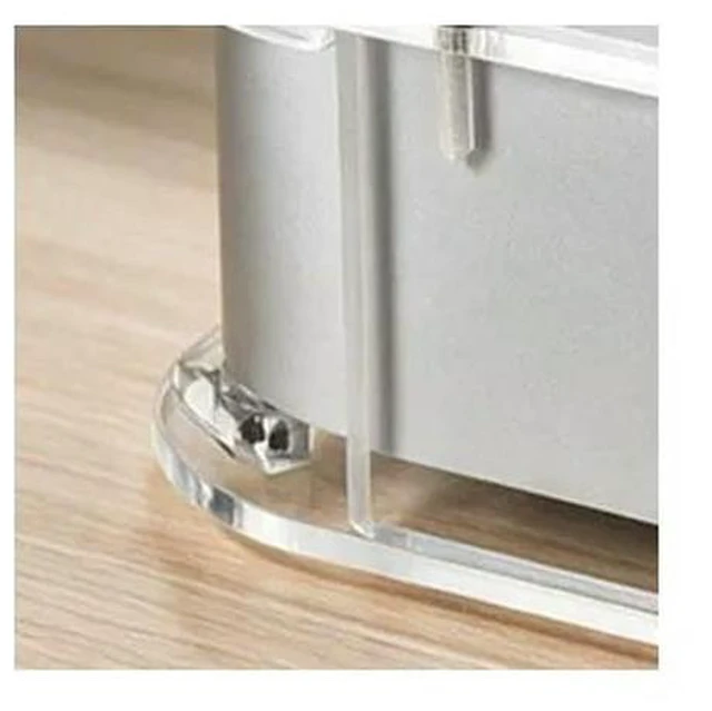 Main image of Acrylic Bracket for Mini M4 Wall Mount Under Desk Desktop Holder Transparent Ventilated Cutouts Screws Included