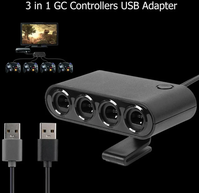Main image of 3 in 1 GC Controller Adapter Fit for Nintend Switch Wiiu/PC Gamepad Converter
