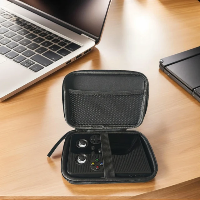 Alt view image 3 of 3 - Travel Carrying Organizer with Mesh Pocket for RG477M EVA Carrying Case Shockproof (Game Consoles Not Included)