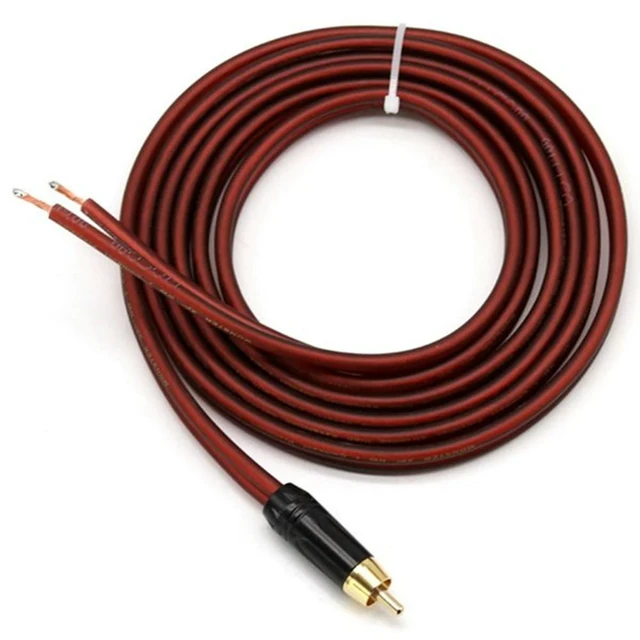 Alt view image 3 of 3 - 2Pcs RCA Speaker Cable Bare Wire Speaker Wire To RCA Plug,Replace RCA Plug Connector Adapter To Bare Wire Open Audio