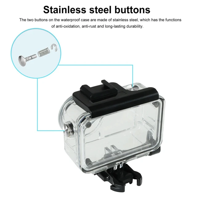 Alt view image 3 of 3 - Underwater Camera Cases for Action5 Pro/4/3 Outdoor Travel Tourism Replacement Waterproof Protective Housing Lightweight