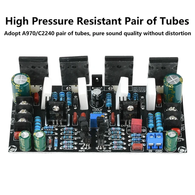 Alt view image 3 of 3 - 200W Power Amplifier Board 1943+5200 Paired Tube Post Stage Power Amplifier Board Finished Board DC 20V-90V