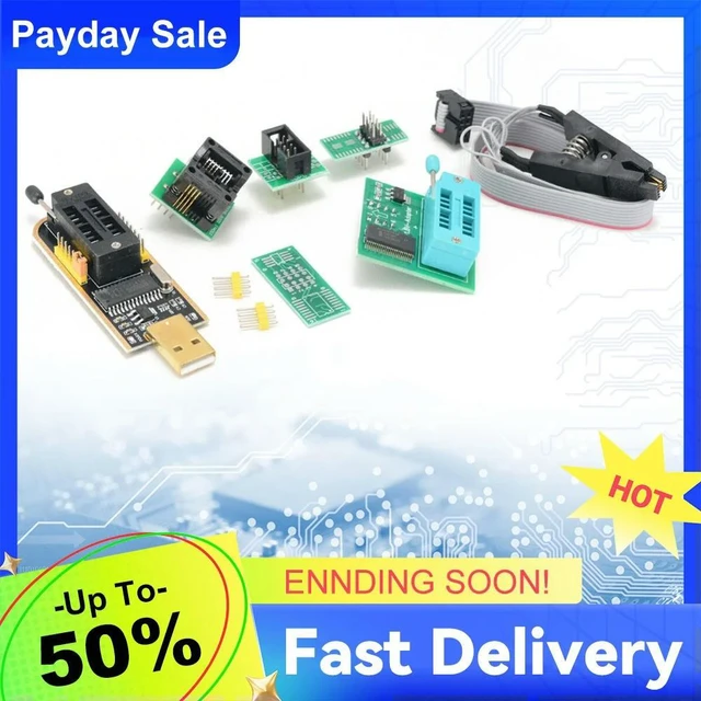 Main image of EEPROM Flash BIOS USB Programmer Module 24 25 Series CH341 Programmer Complete Kit Online Programming for EEPROM BIOS/SOP8/SOP16