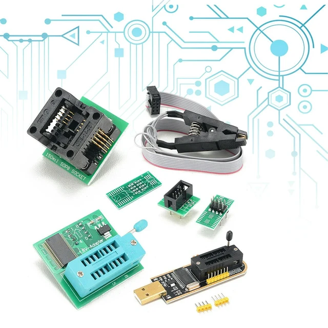Alt view image 3 of 3 - EEPROM Flash BIOS USB Programmer Module 24 25 Series CH341 Programmer Complete Kit Online Programming for EEPROM BIOS/SOP8/SOP16