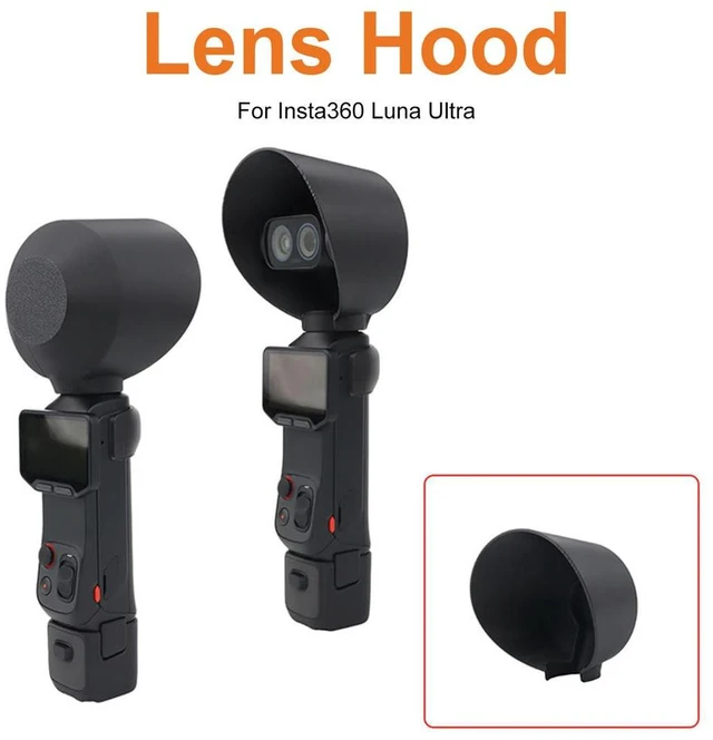 Alt view image 3 of 3 - Anti-Glare Sun Shade Lens Hood for Luna Ultra ABS 21g Snap-On 360 Rotation Compatible