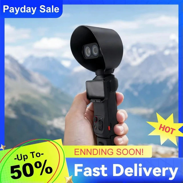 Main image of Anti-Glare Sun Shade Lens Hood for Luna Ultra ABS 21g Snap-On 360 Rotation Compatible