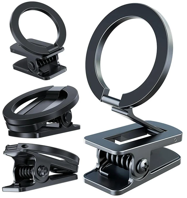 Main image of Magnetic Airplane Essentials Phone Stand Foldable Clip Plane Phone Mount Travel Accessories Alloy l for 15 14 13 12