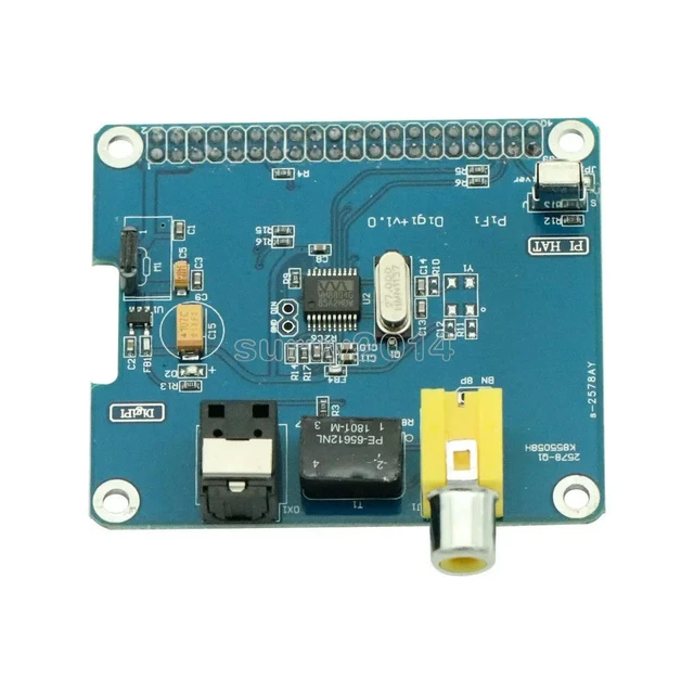 Alt view image 3 of 3 - PIHI HIFI Digi+ Digital Audio Sound Card I2S SPDIF Optical Fiber Expansion Board for Raspberry pi 2 model B / B+ / A+