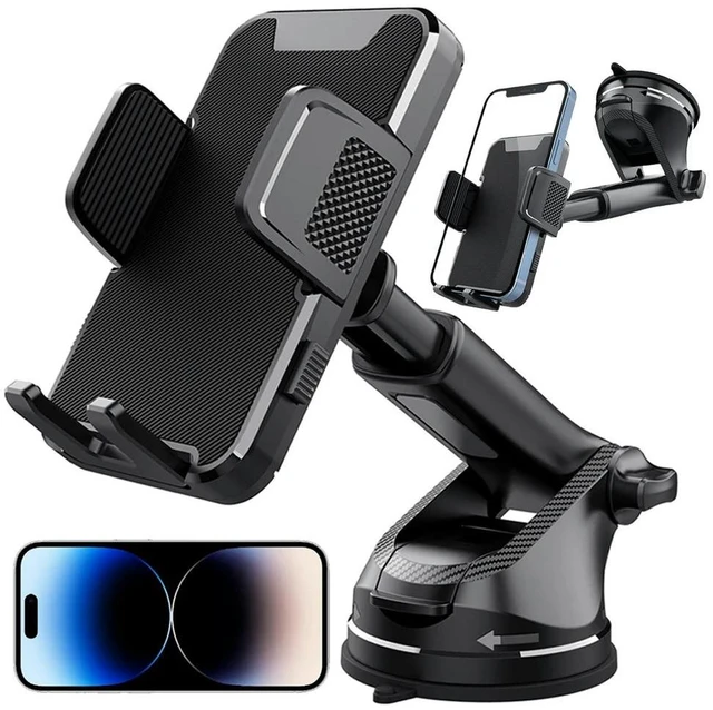 Main image of Gravity Sucker Cell Phone Support Retractable Windshield Phone Bracket Universal Auto phone Stand for Trucks RVs Vehicles