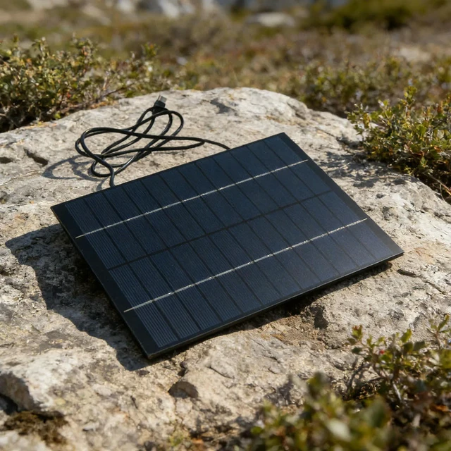 Alt view image 3 of 3 - 10W 12V Solar Charger with Type-C Port Polycrystalline Silicon Solaring Panel IPX4 Waterproof for Power Bank Phone Tablet Camera