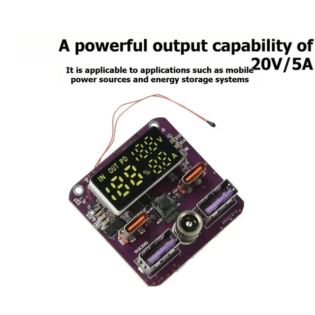Alt view image 3 of 3 - Buck-Boost Circuit 4S PD100W Lithium Protection Module 20V 5A Bidirectional Fast Charging