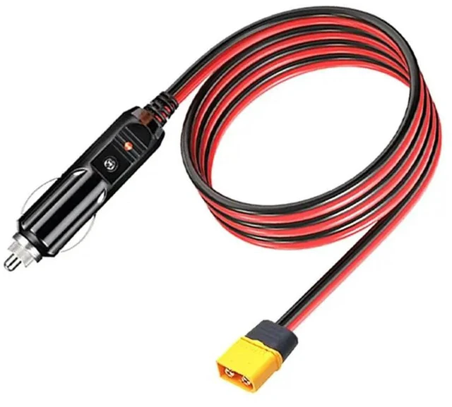 Main image of XT60 Male Connector Extension Cable With Lighter Plug 10FT 14AWG Car And XT60 Adapter Cord