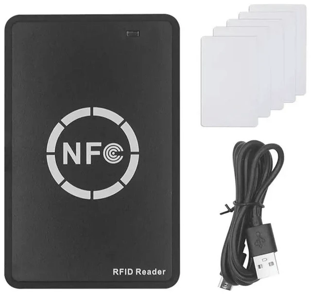 Main image of RFID Chip Reader/Writer+5XCUID Card 125K 13.56M Copier RFID Duplicator Tag Copy Clone ID IC Key Badge Copy