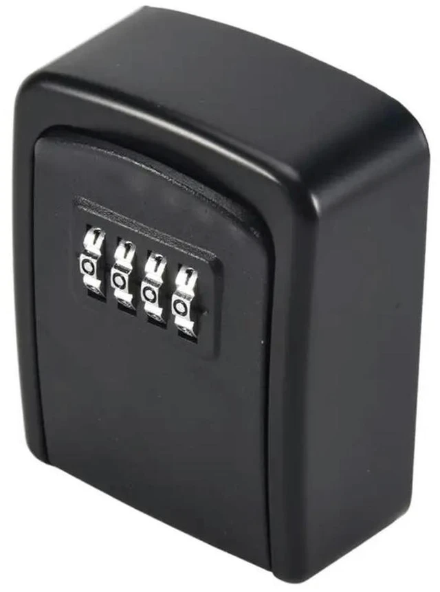 Alt view image 2 of 3 - Key Lock Box Wall Mounted 4 Digit Combination Lock Box For House Key Weatherproof Security Key Lock Box