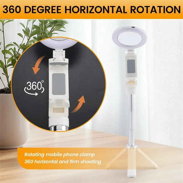 Alt view image 2 of 3 - Upgraded Design Mini Tripod Bluetooth Telescopic Multifunctional 360°Degree Rotation Phone Selfie Stick