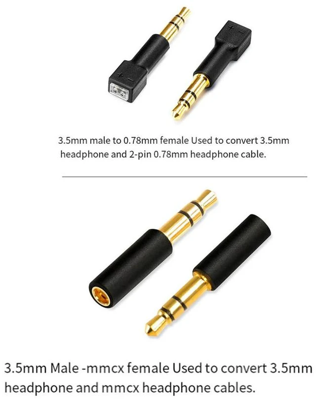 Alt view image 2 of 3 - 1 Pair 0.78Mm To 3.5Mm Pin For M1 M2 ZX-1 WTD-3 Headphones Conversion Pin DIY Stereo Headset Easy Install