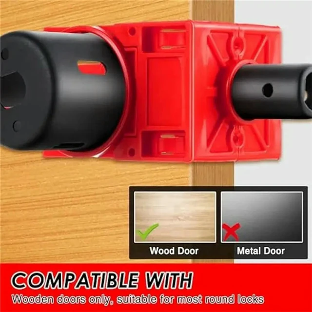 Alt view image 2 of 6 - Door Lock Installation Kit Door Lock Hole Saw Door Knob Installation Kit With 2-1/8 Inch Holesaw Door Lock Installation