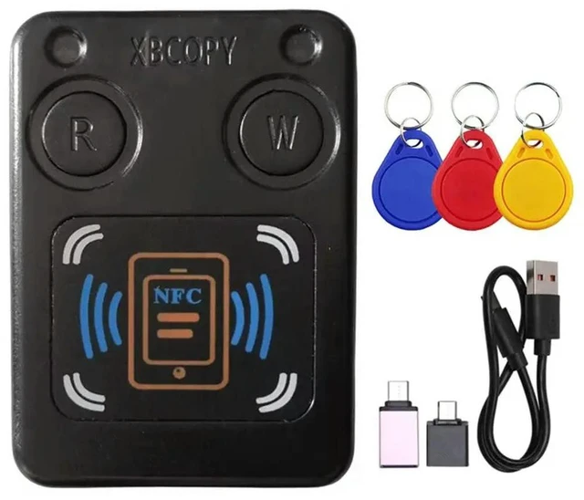 Main image of RFID Chip Card Reader Copier +3XCUID Keychain IC 13.56Mhz ID 125Khz 250Khz 375Khz RFID Token Clone Duplicator