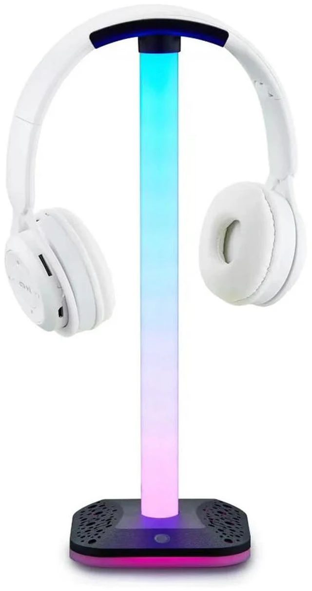 Main image of RGB Light Desktop Headphone Stand Anti Slip Universal Over-Ear Headset Bracket Anti Scratch PC Accessories Brightness Adjustable