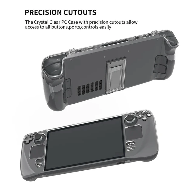 Alt view image 2 of 3 - Shell Back Case PC Crystal Transparent Shell Case for Steam Deck Crystal Game Console Cover Accessories