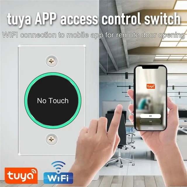 Alt view image 2 of 3 - Tuya Switch Door Exit Push Release Button No Touch Infrared Induction For Access Control Remote Control