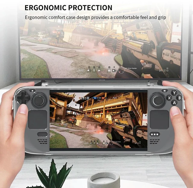Main image of Clear Protective Game Console Anti Slip Hard PC Shell Case for Steam Deck Crystal Clear Game Console Cover