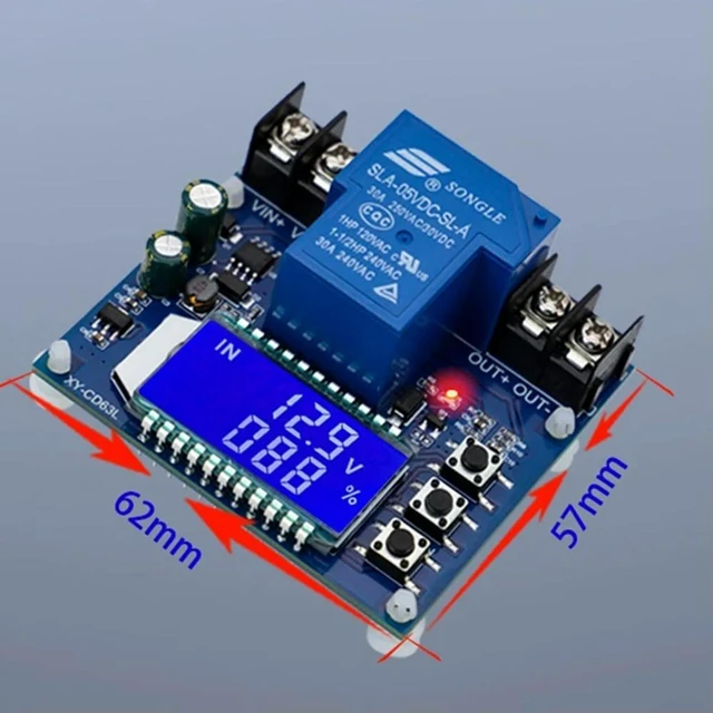 Alt view image 2 of 3 - XY-CD63L Low Voltage Protector Disconnect for Switch Module 30A DC6-60V Charging Discharging Protection Board LCD Display