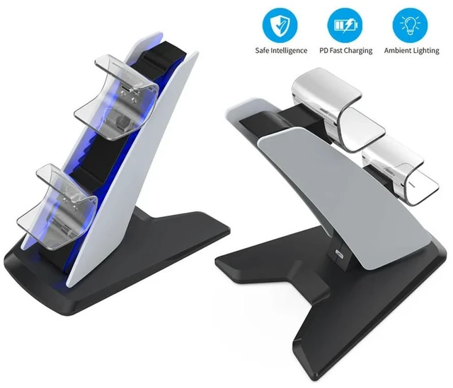 Alt view image 2 of 3 - Controller Charger Station with Indicator Light Dual Controller Charging Stand Controller Charging Docking Station for