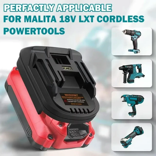 Alt view image 3 of 3 - Adapter MAN20MT for Craftsman V20 Li-ion Convert To for Makita 18V ,Use for Makita 18V Cordless Power Tools