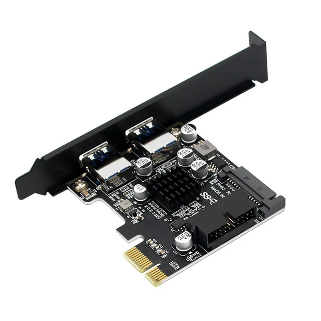 Alt view image 3 of 3 - USB 3.0 PCI-E Expansion Card 5Gbps USB 3.0 PCI Express Expansion Card SATA 15Pin Power Port for / OS/Linux Desktop PC
