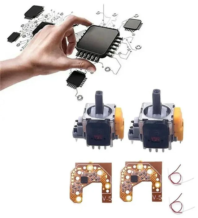 Alt view image 2 of 3 - 2PCS Hall Joystick+Calibration Board For PS4 Gamepad Hall Effect & Hall Joystick Center/Outer Ring Calibration