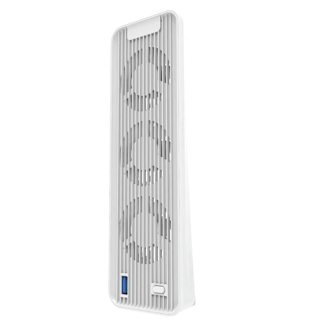 Alt view image 2 of 3 - Efficient Plug-in Cooling Fan for 5 Slim Console Digital & Discs Quiet Cooling System with Adjustable Speed